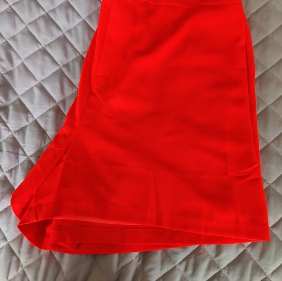 Skies Are Blue Curvy Women’s Neon Orange Shorts Sz 2X  Stretch NWT - Picture 6 of 6